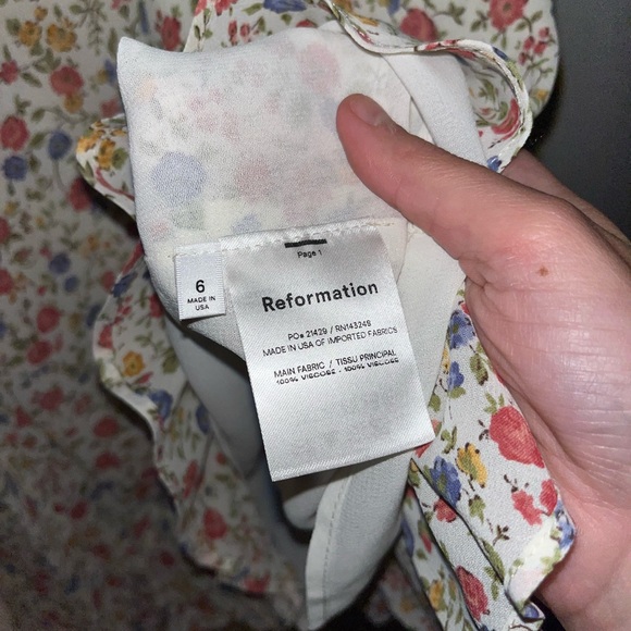 Reformation Paris Floral Ronan Mini Dress Size 6 - Picture 10 of 12